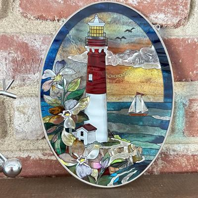 LOT 91F: Trinket collection: British Guard, Lighthouse Stained Glass, Dad's Shoes & More