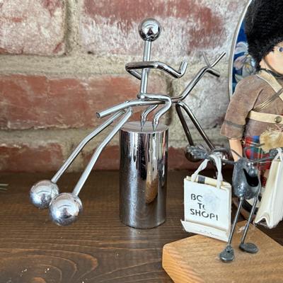 LOT 91F: Trinket collection: British Guard, Lighthouse Stained Glass, Dad's Shoes & More