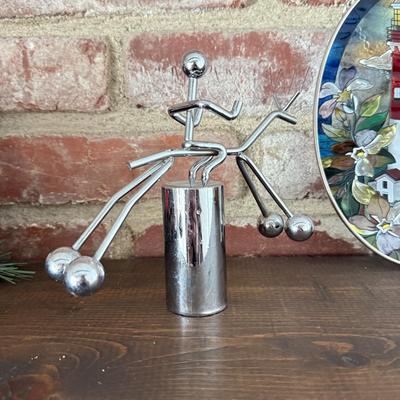 LOT 91F: Trinket collection: British Guard, Lighthouse Stained Glass, Dad's Shoes & More