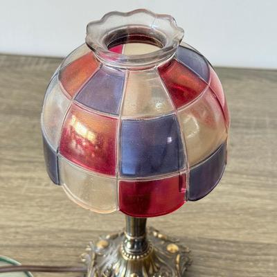 LOT 92F: Vintage Glass Shade Lamp, Abalone Fish, Magnifying Glass & More