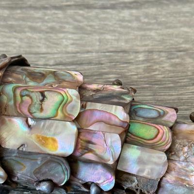 LOT 92F: Vintage Glass Shade Lamp, Abalone Fish, Magnifying Glass & More