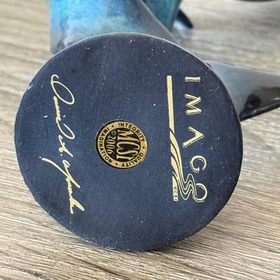 LOT 92F: Vintage Glass Shade Lamp, Abalone Fish, Magnifying Glass & More