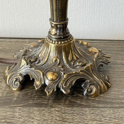 LOT 92F: Vintage Glass Shade Lamp, Abalone Fish, Magnifying Glass & More