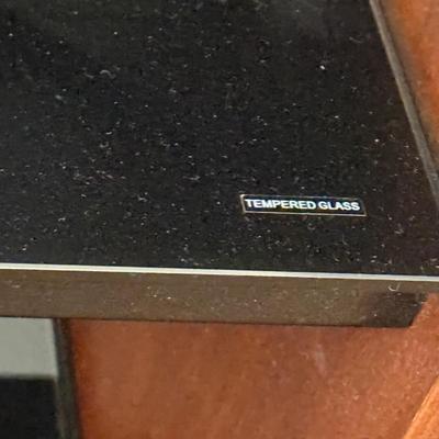 LOT 95F: Tempered Glass TV Stand w/ Drawer
