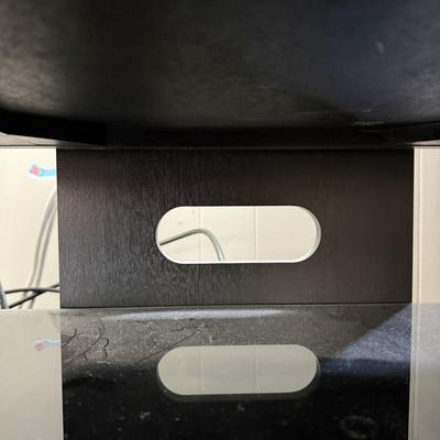 LOT 95F: Tempered Glass TV Stand w/ Drawer