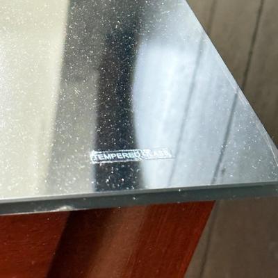 LOT 95F: Tempered Glass TV Stand w/ Drawer