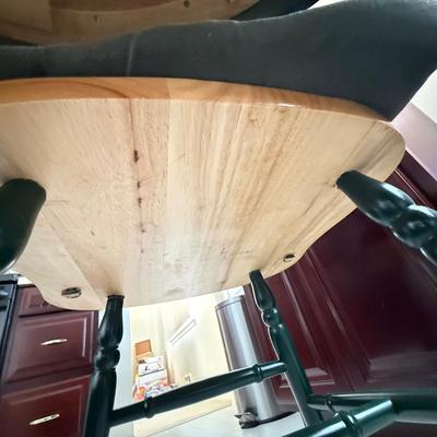 LOT 100K: Green Tile-Top Kitchen Dining Table w/ Four Matching Chairs