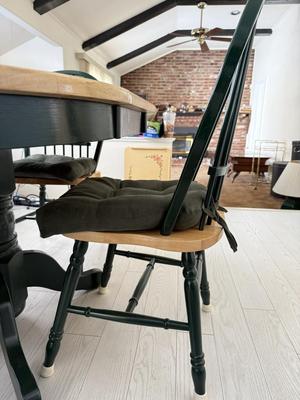 LOT 100K: Green Tile-Top Kitchen Dining Table w/ Four Matching Chairs