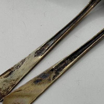LOT 110J: Vintage Web Sterling Silver Fork & Spoon w Original Box (26.52g)