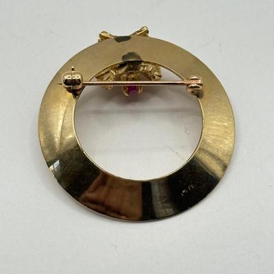 LOT 117J: 14kt Gold Brooch / Pin (5.03g)