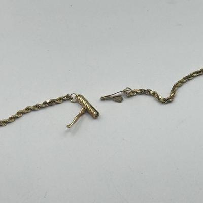 LOT 123J: 14kt Gold 24" Twisted Rope Chain Necklace (6.05g)