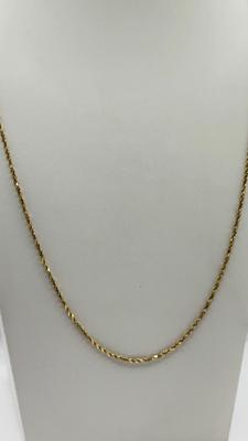 LOT 123J: 14kt Gold 24" Twisted Rope Chain Necklace (6.05g)