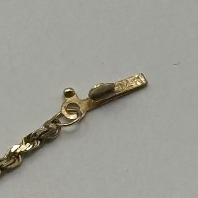 LOT 123J: 14kt Gold 24" Twisted Rope Chain Necklace (6.05g)