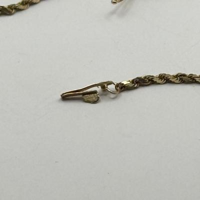 LOT 123J: 14kt Gold 24" Twisted Rope Chain Necklace (6.05g)