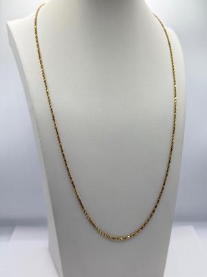 LOT 123J: 14kt Gold 24" Twisted Rope Chain Necklace (6.05g)