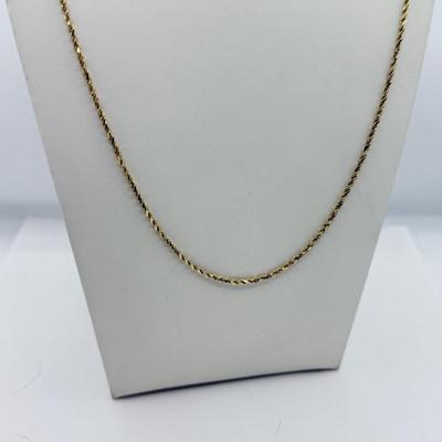 LOT 123J: 14kt Gold 24" Twisted Rope Chain Necklace (6.05g)