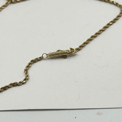 LOT 123J: 14kt Gold 24" Twisted Rope Chain Necklace (6.05g)