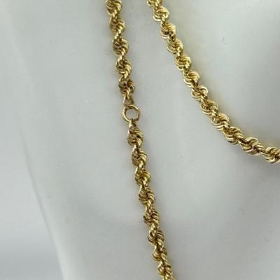 LOT 125J: 10kt Gold 20" Chain Necklace (3.23g)