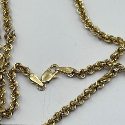 LOT 125J: 10kt Gold 20" Chain Necklace (3.23g)