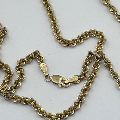 LOT 125J: 10kt Gold 20" Chain Necklace (3.23g)