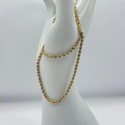 LOT 125J: 10kt Gold 20" Chain Necklace (3.23g)