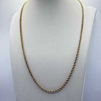 LOT 125J: 10kt Gold 20" Chain Necklace (3.23g)