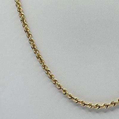 LOT 125J: 10kt Gold 20" Chain Necklace (3.23g)