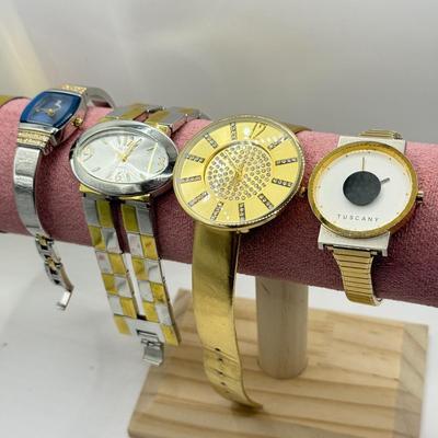 LOT 129J: Luxe Diamond Watch w/ Statement Watches: Piere Bernie & Da Vinci