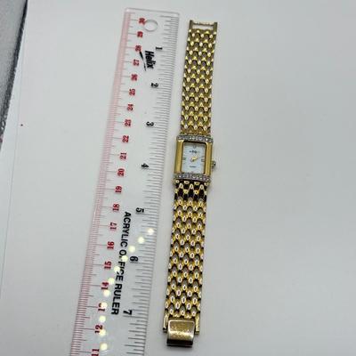 LOT 130: Goldtone Watches: Monroe Quartz, Timex & Piere Cardin