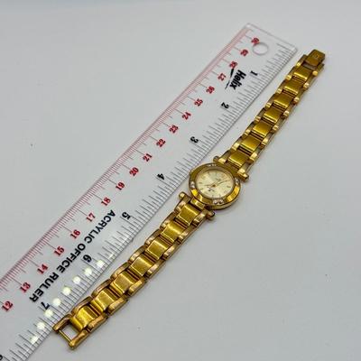 LOT 130: Goldtone Watches: Monroe Quartz, Timex & Piere Cardin