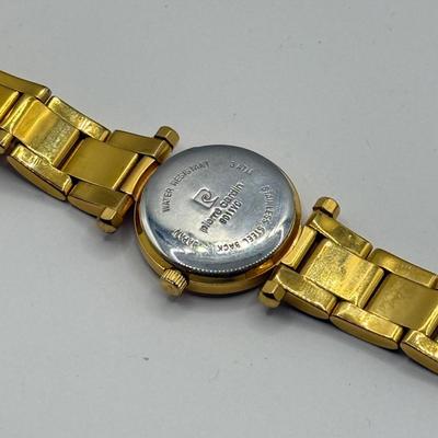 LOT 130: Goldtone Watches: Monroe Quartz, Timex & Piere Cardin