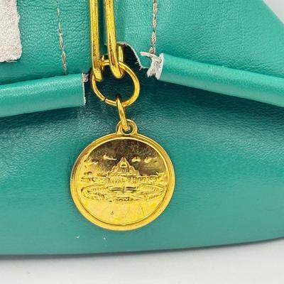 LOT 133J: Vintage Intaglio Earrings, Silvertone Leaf Earrings, Coin Purse & Black Clip EArrings