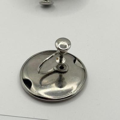 LOT 134J: Silvertone Earrings: Vendome, Trifari & More