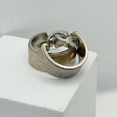 LOT 134J: Silvertone Earrings: Vendome, Trifari & More