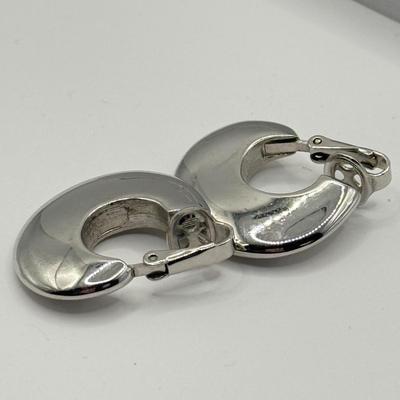 LOT 134J: Silvertone Earrings: Vendome, Trifari & More