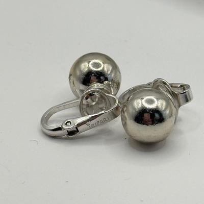 LOT 134J: Silvertone Earrings: Vendome, Trifari & More