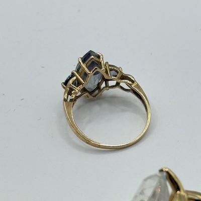 LOT 135J: Monet Clip Earrings, Vendome Ring, Dragonfly Pin & More Jewelry