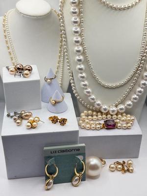 LOT 137J: "Pearl" Collection: Necklaces, Rings, Earrings & Bracelet