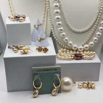 LOT 137J: "Pearl" Collection: Necklaces, Rings, Earrings & Bracelet
