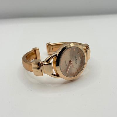 LOT 138J: Rose Gold Jewelry Collection: Apple Watch Band, Henri Bendel Bangles, Studio Time Quartz Cuff Watch, Geneva Watch & More
