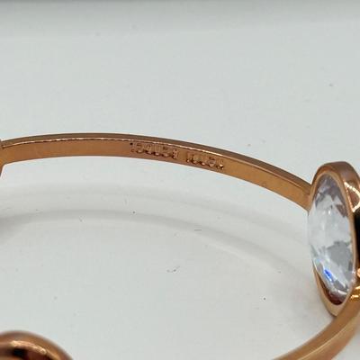 LOT 138J: Rose Gold Jewelry Collection: Apple Watch Band, Henri Bendel Bangles, Studio Time Quartz Cuff Watch, Geneva Watch & More