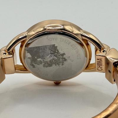 LOT 138J: Rose Gold Jewelry Collection: Apple Watch Band, Henri Bendel Bangles, Studio Time Quartz Cuff Watch, Geneva Watch & More