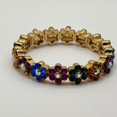 LOT 139J: Colorful Stone Bead Necklaces, Croft & Barrow Drop Earrings, Flower Stretch Bracelet, Watermelon Crystal Bracelet, Colorful...