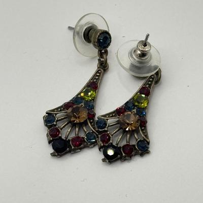 LOT 139J: Colorful Stone Bead Necklaces, Croft & Barrow Drop Earrings, Flower Stretch Bracelet, Watermelon Crystal Bracelet, Colorful...