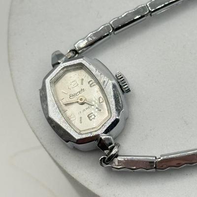 LOT 142: Vintage Stick Pins incl. Gold Fill, Vintage Eldorado 17 Jewels Ladies' Watch & Vintage Bulova 10k Gold Filled Watch Face