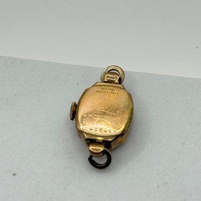 LOT 142: Vintage Stick Pins incl. Gold Fill, Vintage Eldorado 17 Jewels Ladies' Watch & Vintage Bulova 10k Gold Filled Watch Face