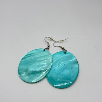 LOT 146: Teal & Turquoise Jewelry: Pendant Necklaces, Pierced Earrings & Rings incl Sara Coventry