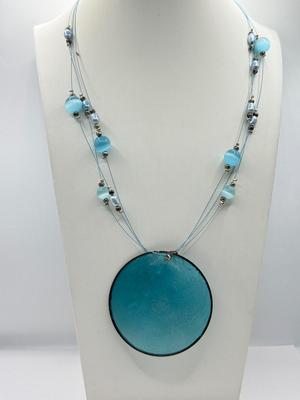 LOT 146: Teal & Turquoise Jewelry: Pendant Necklaces, Pierced Earrings & Rings incl Sara Coventry