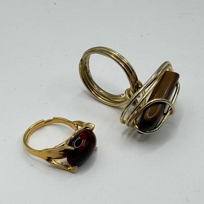 LOT 147J: Earth Tone Jewelry: Statement Necklaces, Earrings & Crystal Bracelet