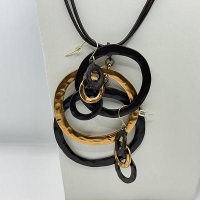 LOT 147J: Earth Tone Jewelry: Statement Necklaces, Earrings & Crystal Bracelet